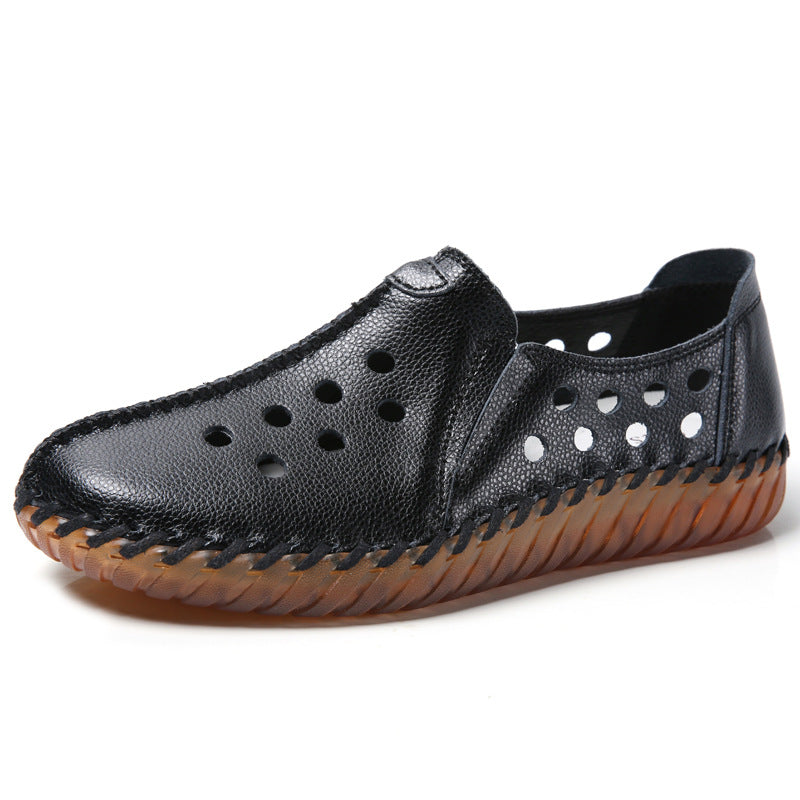 Lightweight Slip-On Flat Shoes with Shock Absorption Sole