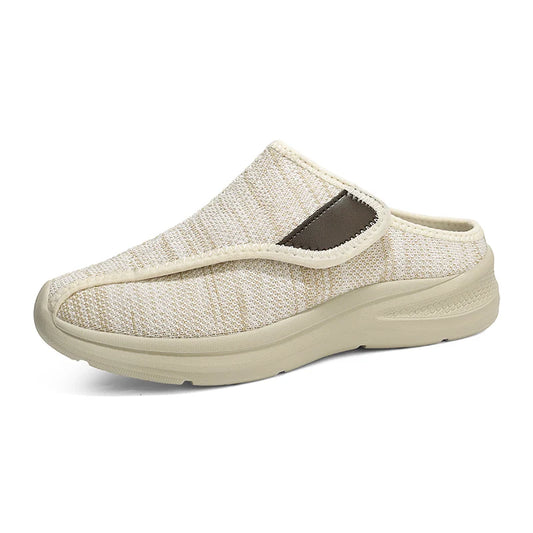 Men's Adjustable Open Hook Loop Slippers Wide Fit 5