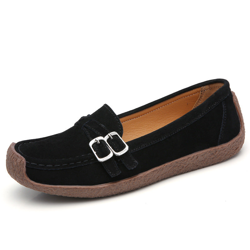 Casual Slip-On Leather Shoes for All-Day Comfort