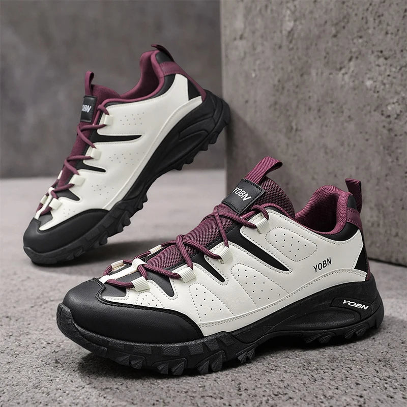 Men's Outdoor Hiking Shoes Low Cut Anti Slip Trekking Sneakers 0