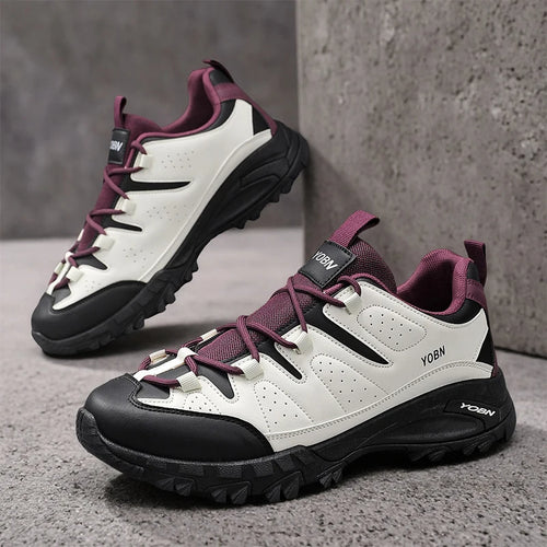 Men's Outdoor Hiking Shoes Low Cut Anti Slip Trekking Sneakers 0