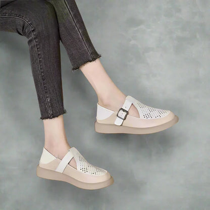 Comfortable Flats for Bunions - Wide Toe Box, Cushioned Leather