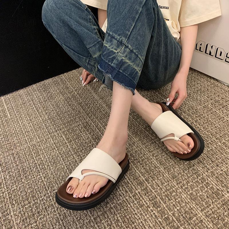 Retro Thick Bottom Slippers – Hide Bunions in Style & Comfort