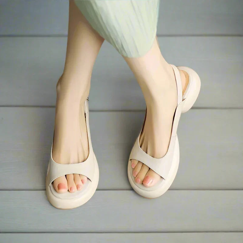 Wide Toe Box Chunky Heel Sandals for Women