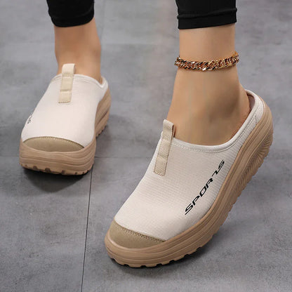 Women's Platform Half Sneakers with Built-In Elevation