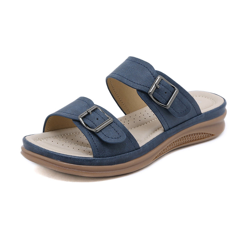 Ladies Orthopedic Buckle Strap Slippers