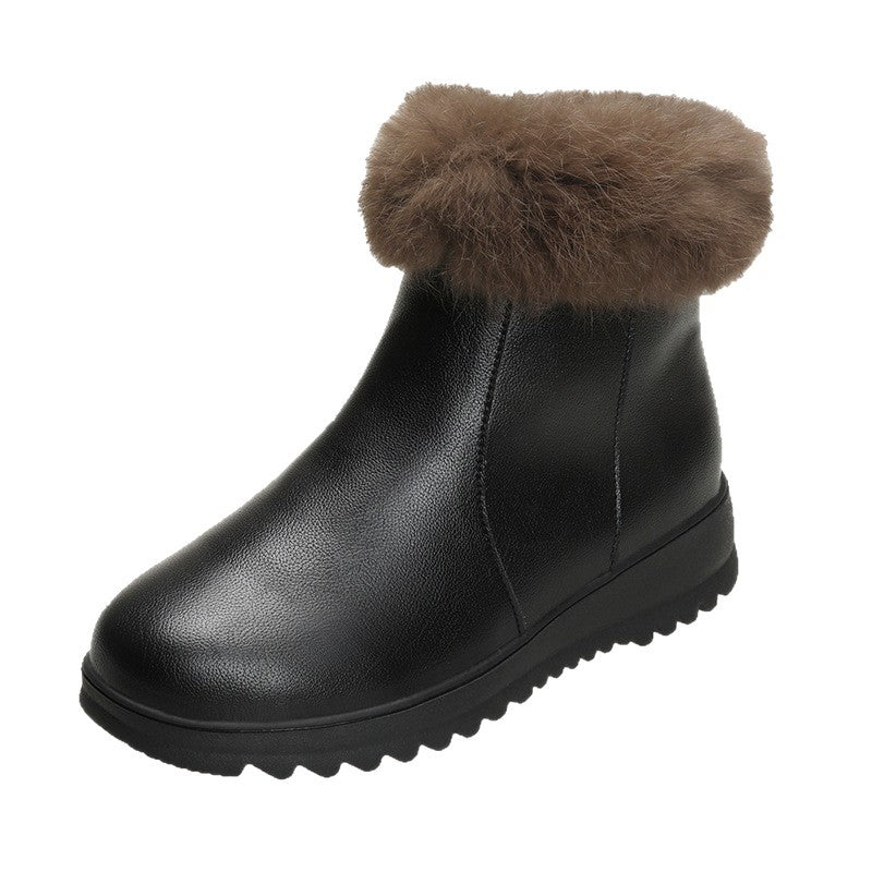 Everyday Cozy Fur-Cuff Ankle Boots for Women