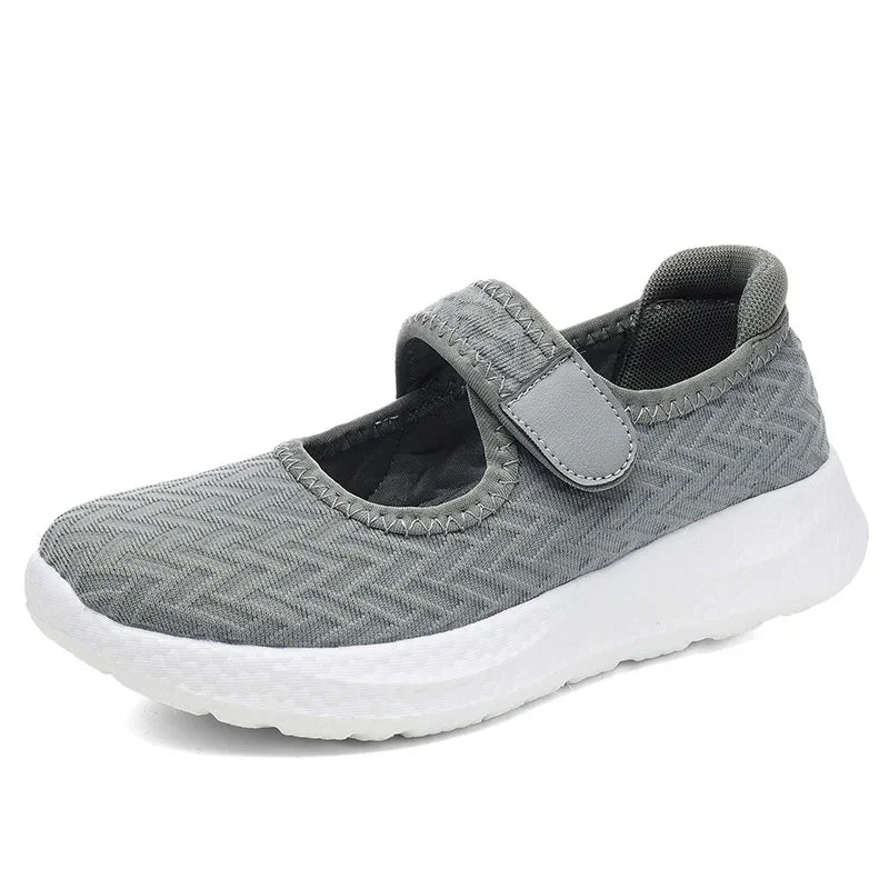 Women's Mary Jane Walking Shoes with Velcro Strap