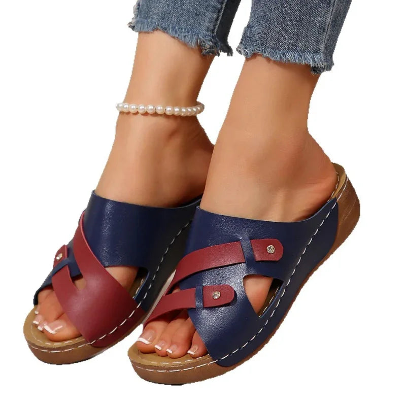 Women's Thick-Soled Wedge Sandals with Open Toe