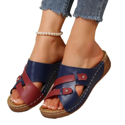 Women's Thick-Soled Wedge Sandals with Open Toe