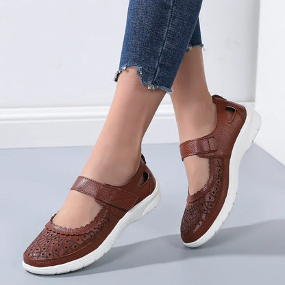 Arch Support Cowhide Casual Shoes for Women