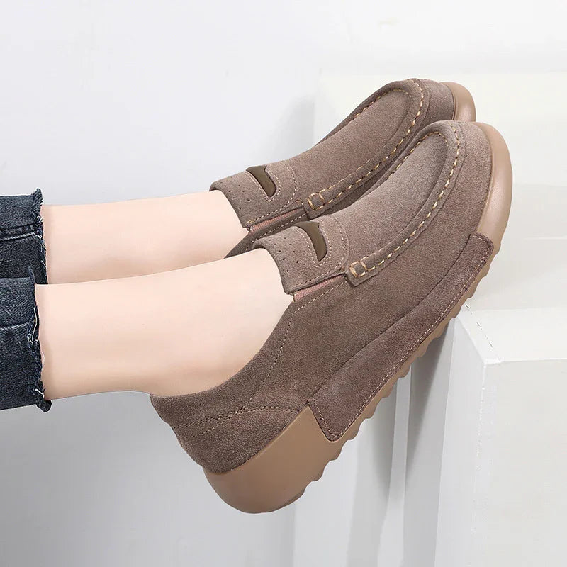 Orthopedic Cow Suede Leather Shoes for Women