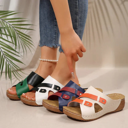 Women's Thick-Soled Wedge Sandals with Open Toe