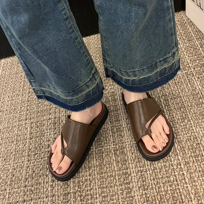 Retro Thick Bottom Slippers – Hide Bunions in Style & Comfort