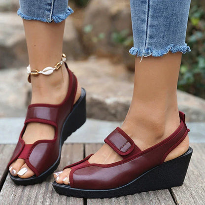 Orthopedic Open-Toe Wedge with Supportive Heel