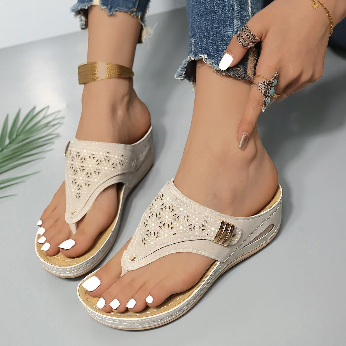 Wedge dames bunion slippers
