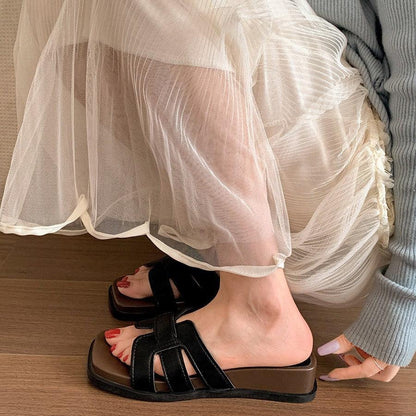 Women’s Retro Wedge Heel Slippers