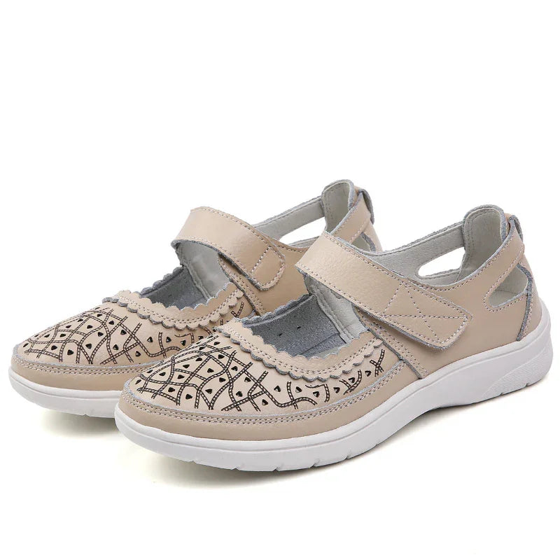 Arch Support Cowhide Casual Shoes for Women