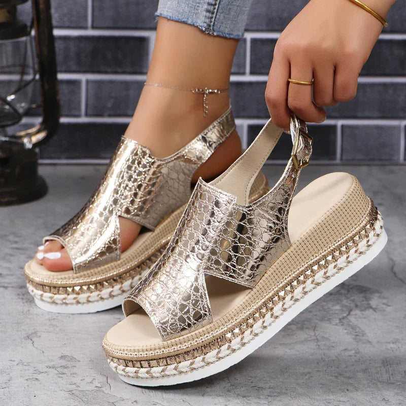 Orthopedic Chic Platform Sandals