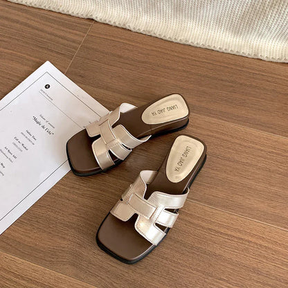 Women’s Retro Wedge Heel Slippers