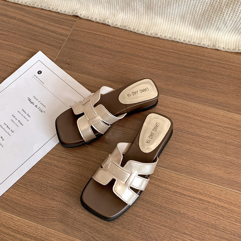 Women’s Retro Wedge Heel Slippers