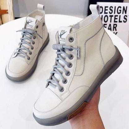 Modern High-Top Casual Sneakers with Side Zip