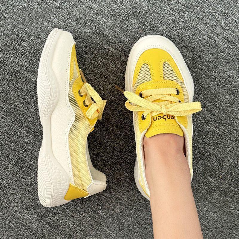 Sporty Casual Lace-Up Sneakers for Everyday Comfort and Style