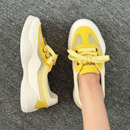 Sporty Casual Lace-Up Sneakers for Everyday Comfort and Style