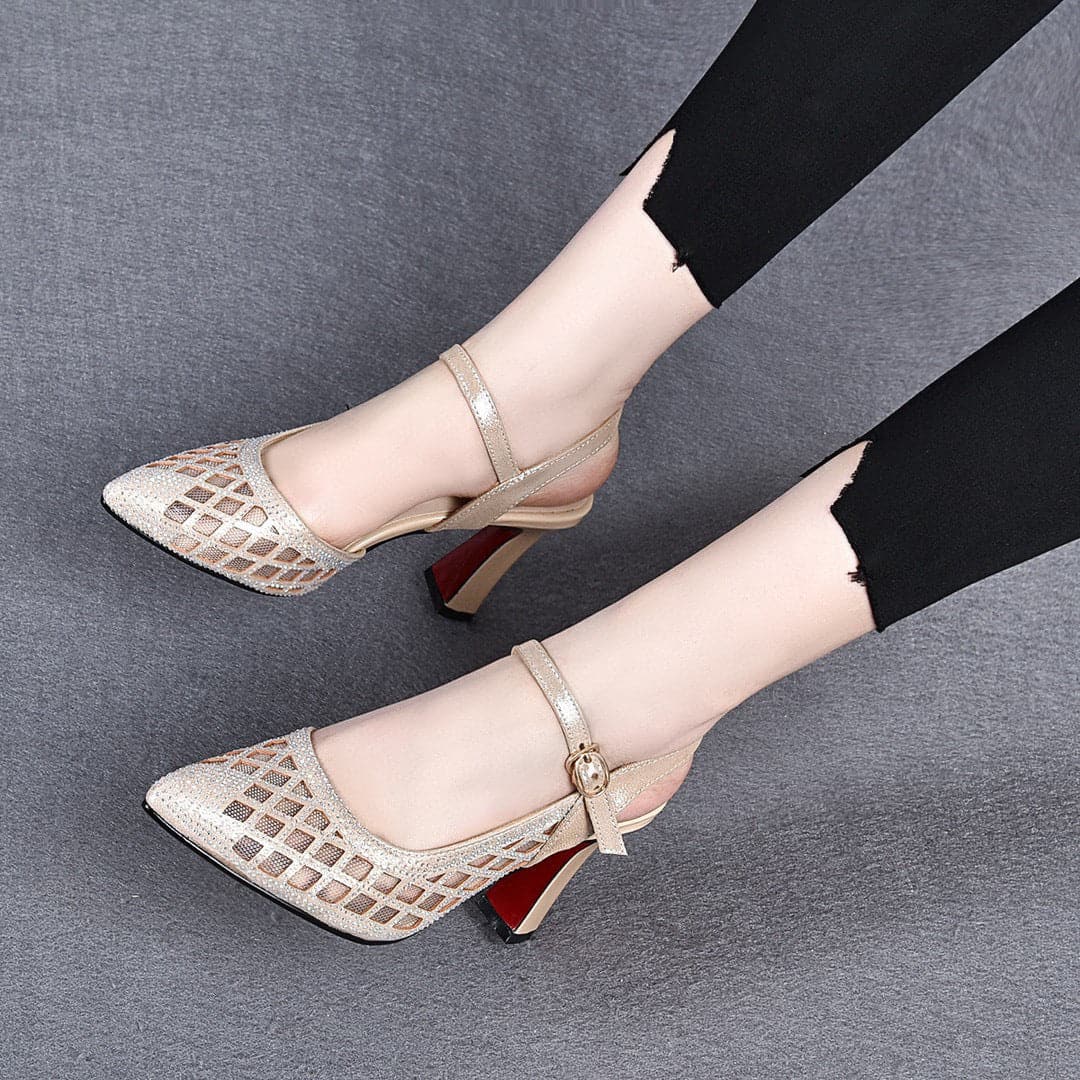 Chic Strap Heels with Orthopedic Support