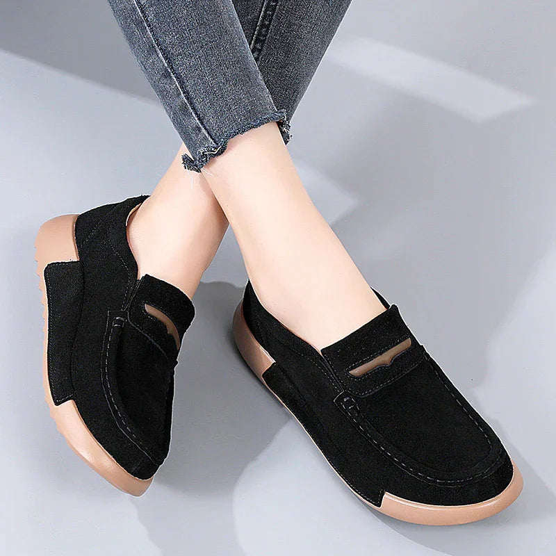 Orthopedic Cow Suede Leather Shoes for Women