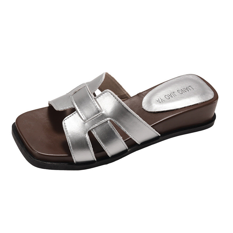 Women’s Retro Wedge Heel Slippers