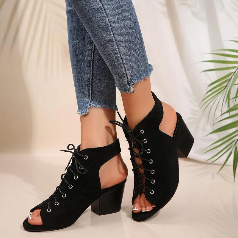 Stability Stride Block Heels for All-Day Wear