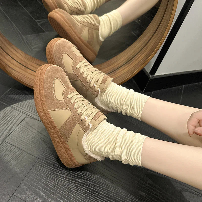 Women's Velvet Lined Winter Sneakers Premium