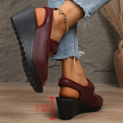 Orthopedic Open-Toe Wedge with Supportive Heel