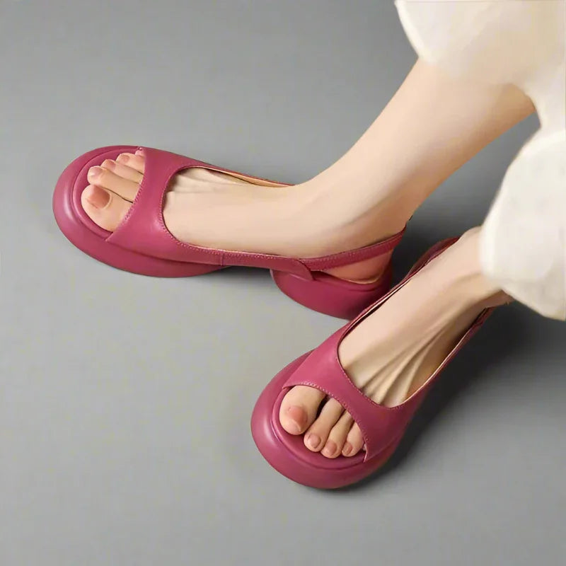 Wide Toe Box Chunky Heel Sandals for Women