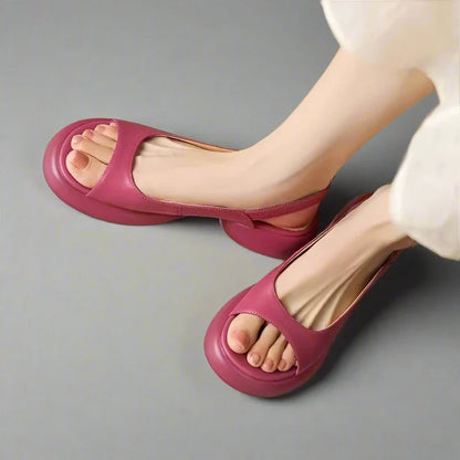 Wide Toe Box Chunky Heel Sandals for Women