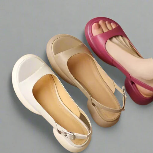 Wide Toe Box Chunky Heel Sandals for Women