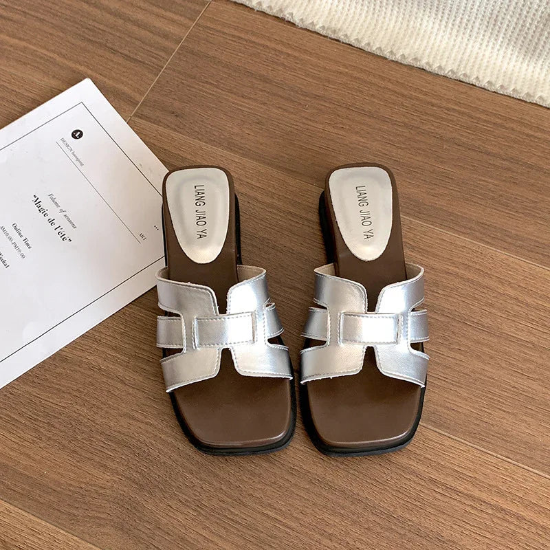 Women’s Retro Wedge Heel Slippers