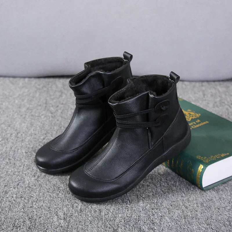 Casual Chic Women's Ankle Boots with Stylish Lace-Up Design