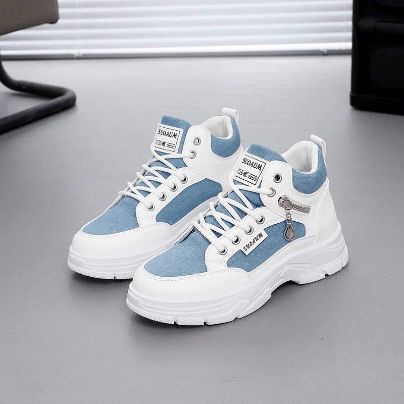Women's High-Top Chunky Sole Sneakers Fashion