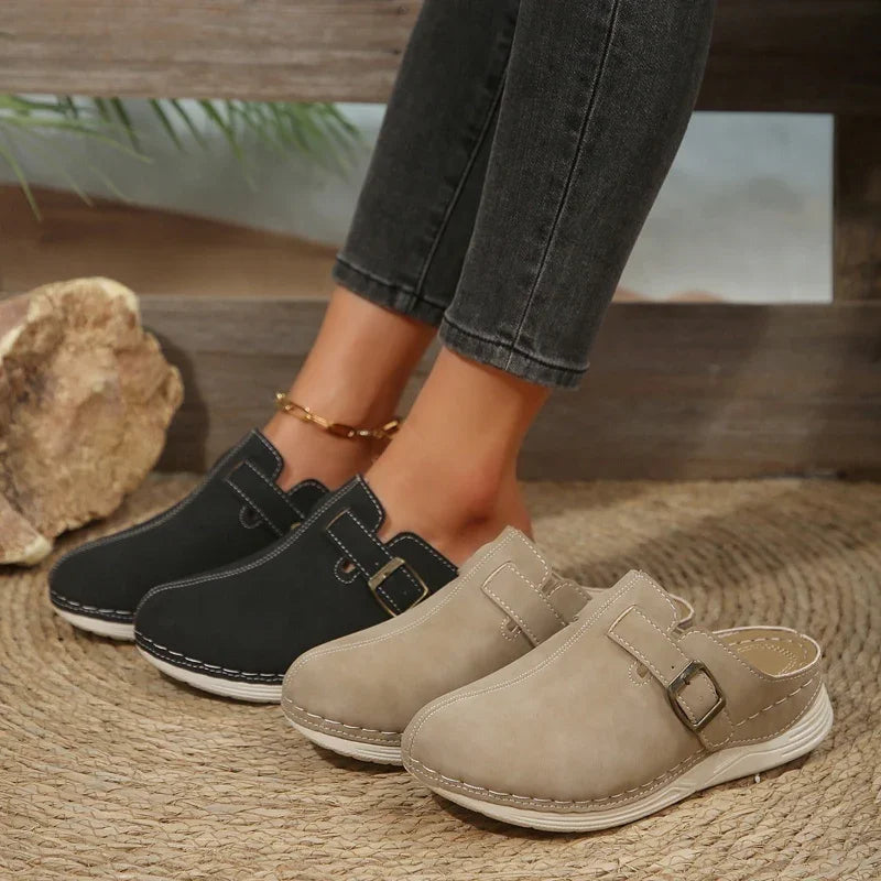 Women's Closed-Toe Slippers with Contoured Footbed