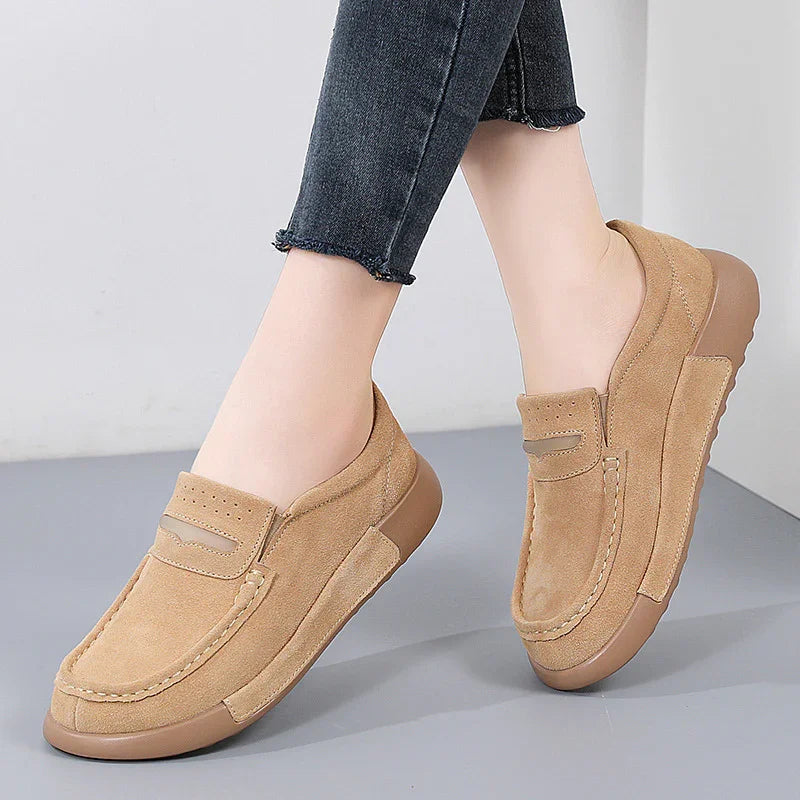Orthopedic Cow Suede Leather Shoes for Women