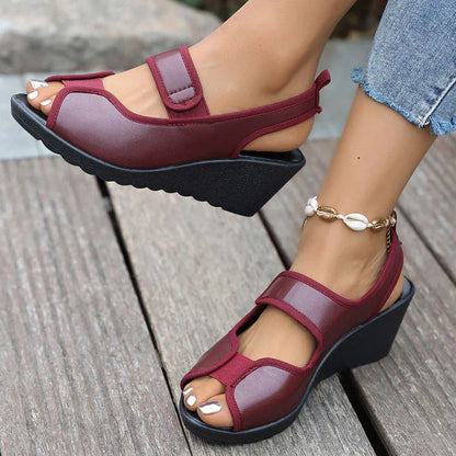 Orthopedic Open-Toe Wedge with Supportive Heel