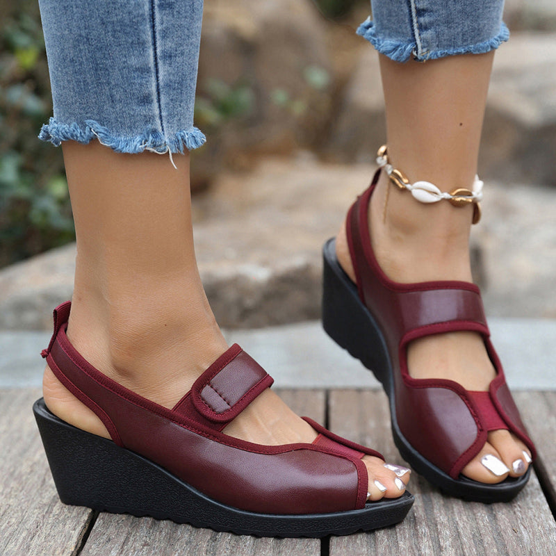 Orthopedic Open-Toe Wedge with Supportive Heel