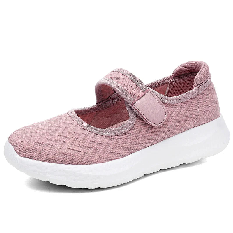 Women's Mary Jane Walking Shoes with Velcro Strap