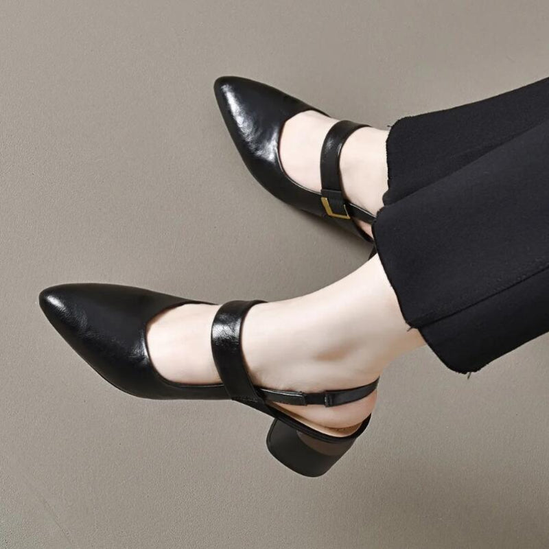 Orthopedic Pointed Toe Sandals with Buckle Strap