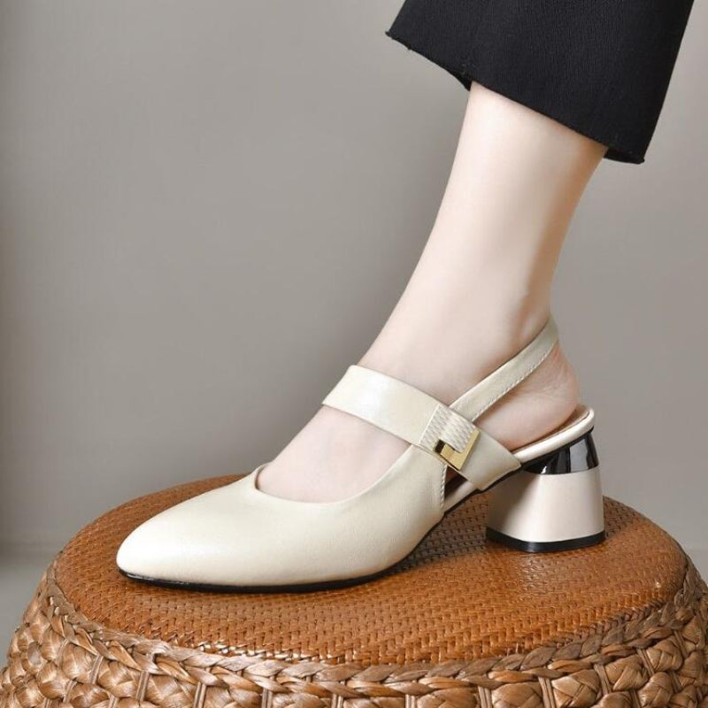 Orthopedic Pointed Toe Sandals with Buckle Strap