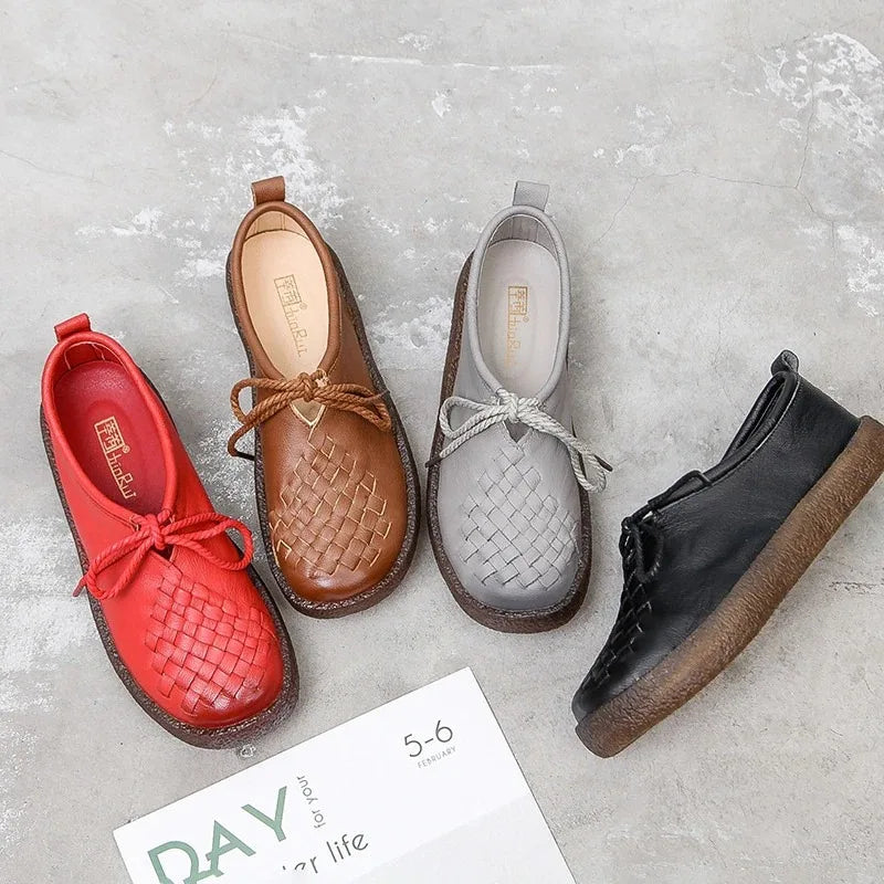 Genuine Leather Ethnic Flat Shoes for Women
