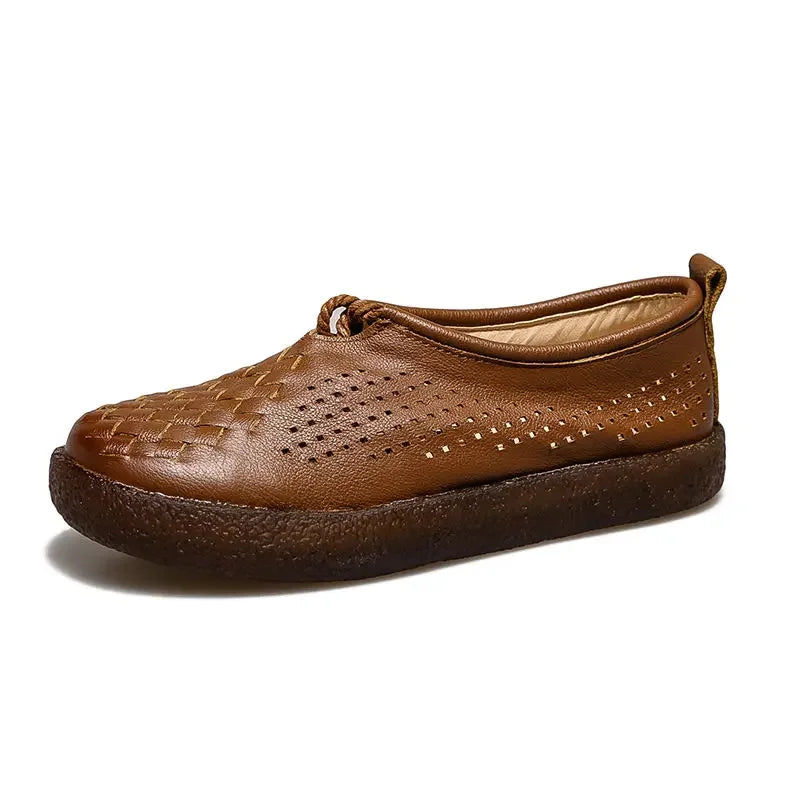 Genuine Leather Ethnic Flat Shoes for Women