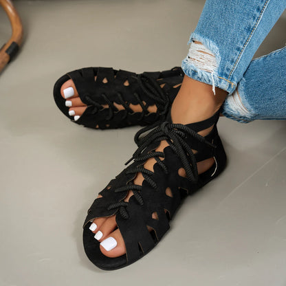 Sandals for Women Open Toe Flat Slip On 0